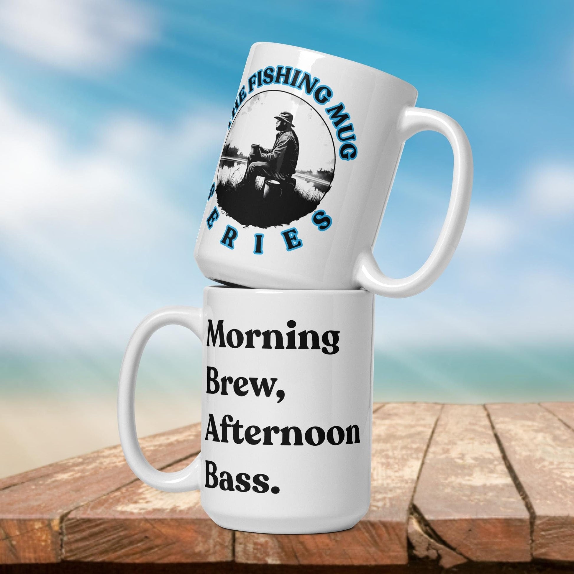 Fishing Mug: “Morning Brew and Afternoon Bass.” | Angler Mug | Fishing Coffee Mug | Dad Gift - Raiden Gate Design