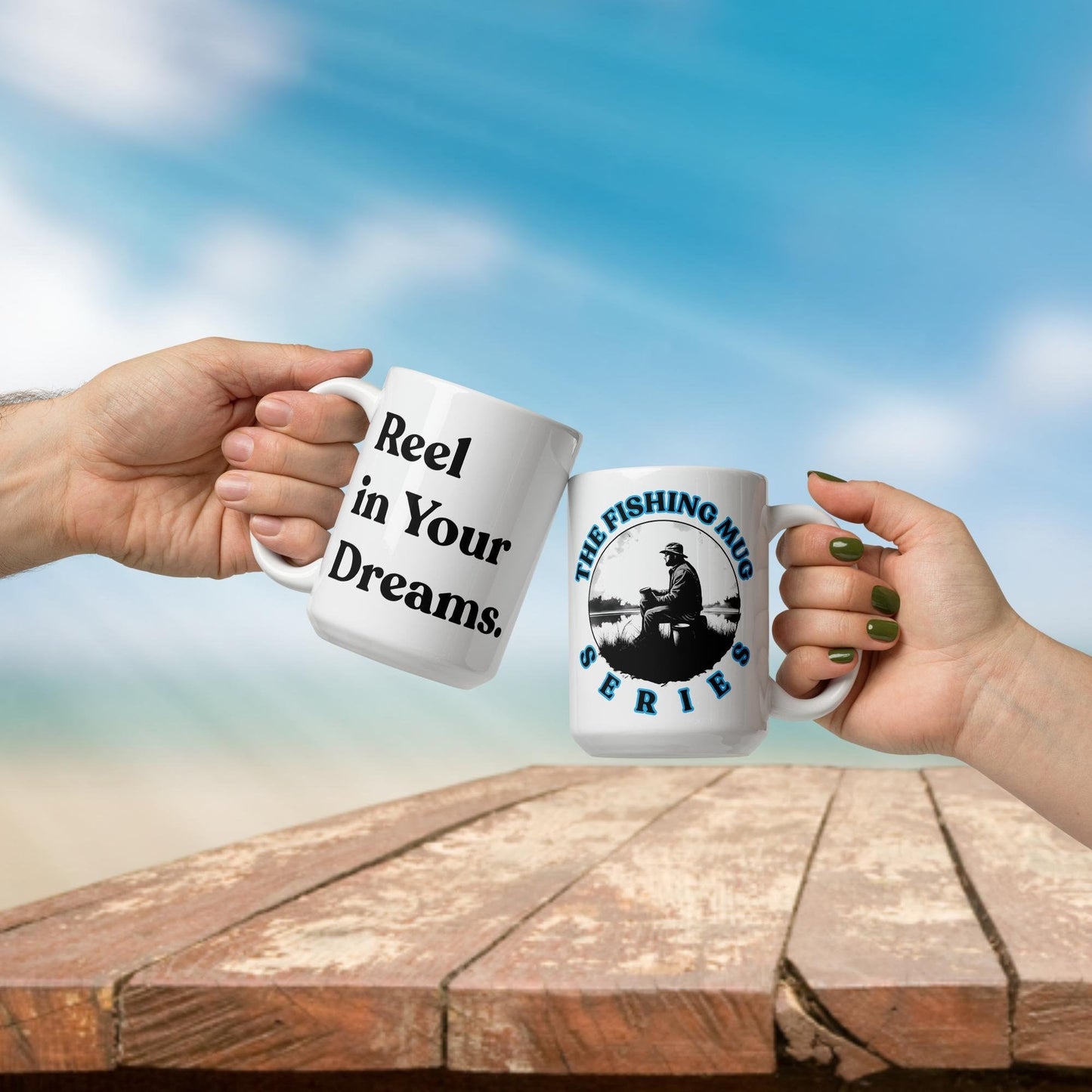 Fishing Mug: “Reel in Your Dreams.” | Angler Mug | Fishing Coffee Mug | Dad Gift - Raiden Gate Design