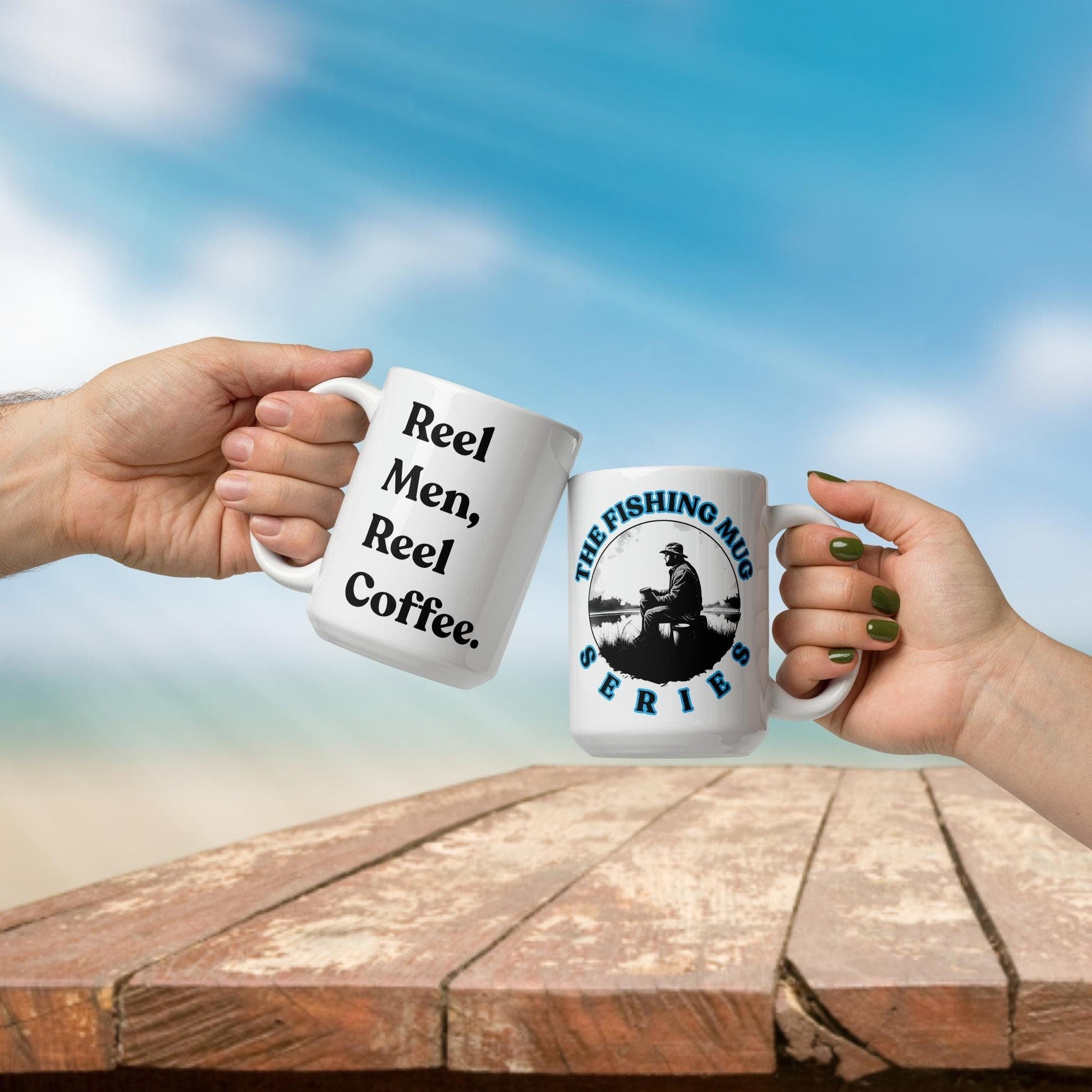 Fishing Mug: “Reel Men, Reel Coffee.” | Angler Mug | Fishing Coffee Mug | Dad Gift - Raiden Gate Design