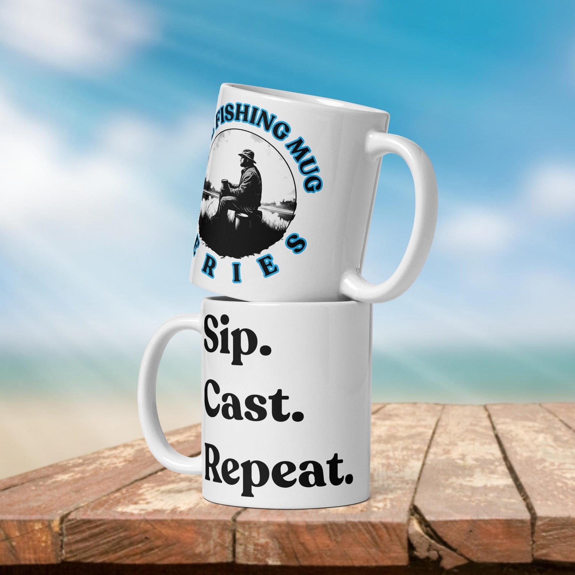 Fishing Mug: “Sip. Cast. Repeat.” | Angler Mug | Fishing Coffee Mug | Dad Gift - Raiden Gate Design