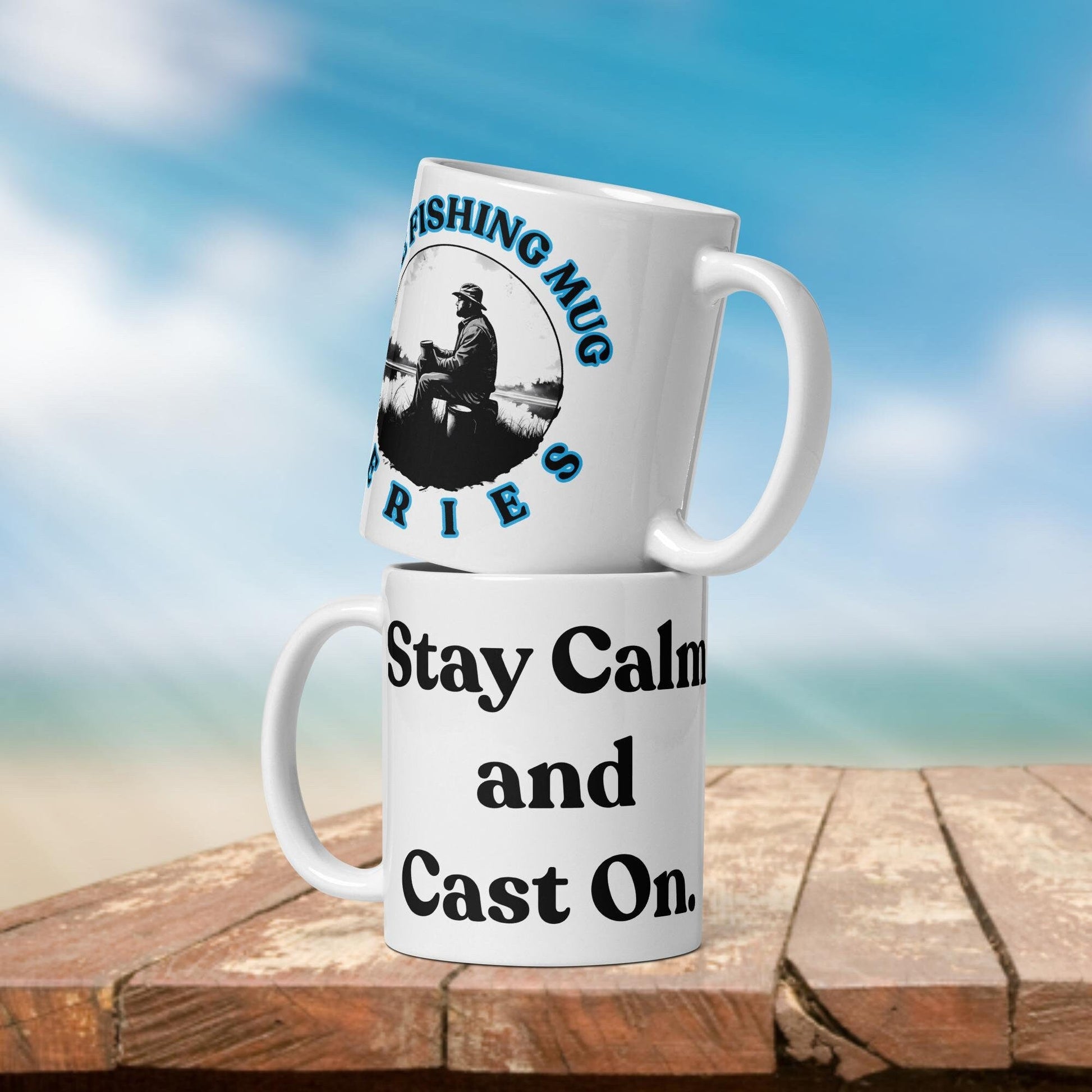 Fishing Mug: “Stay Calm and Cast On.” | Angler Mug | Fishing Coffee Mug | Dad Gift - Raiden Gate Design