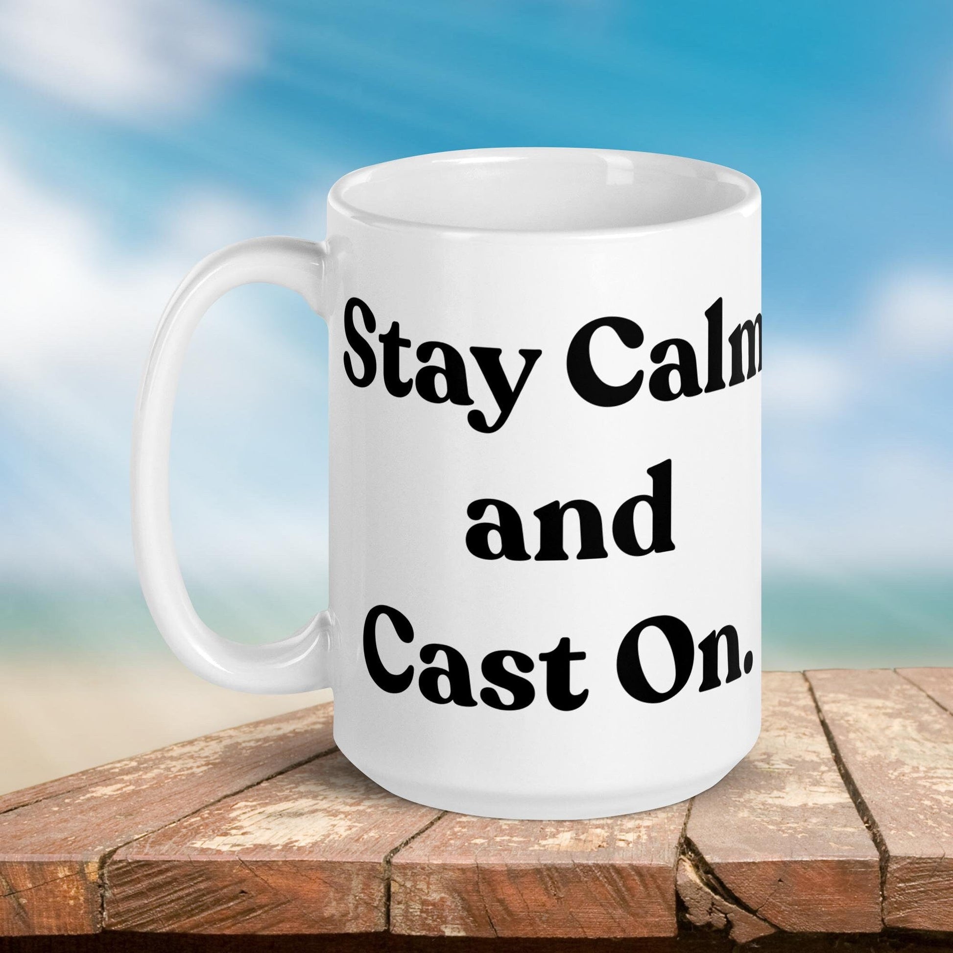 Fishing Mug: “Stay Calm and Cast On.” | Angler Mug | Fishing Coffee Mug | Dad Gift - Raiden Gate Design