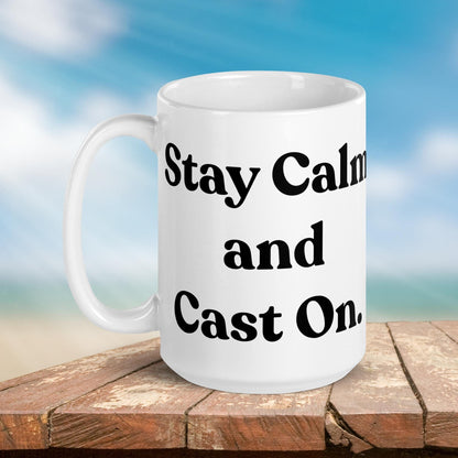 Fishing Mug: “Stay Calm and Cast On.” | Angler Mug | Fishing Coffee Mug | Dad Gift - Raiden Gate Design