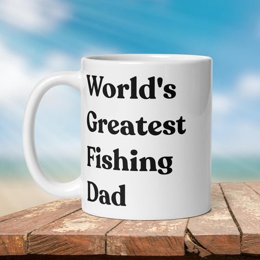 Fishing Mug: “World's Greatest Fishing Dad.” | Angler Mug | Fishing Coffee Mug | Dad Gift - Raiden Gate Design