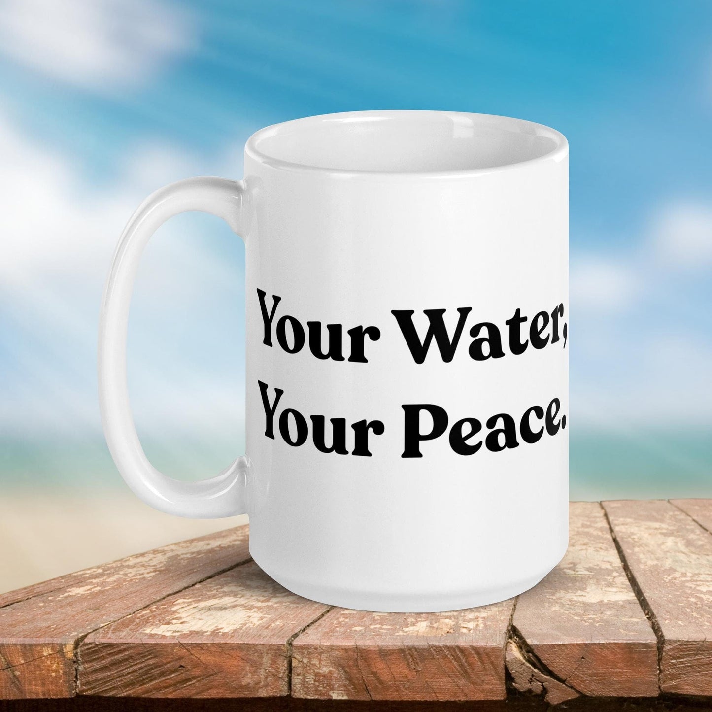 Fishing Mug: “Your Water, Your Peace.” | Angler Mug | Fishing Coffee Mug | Dad Gift - Raiden Gate Design