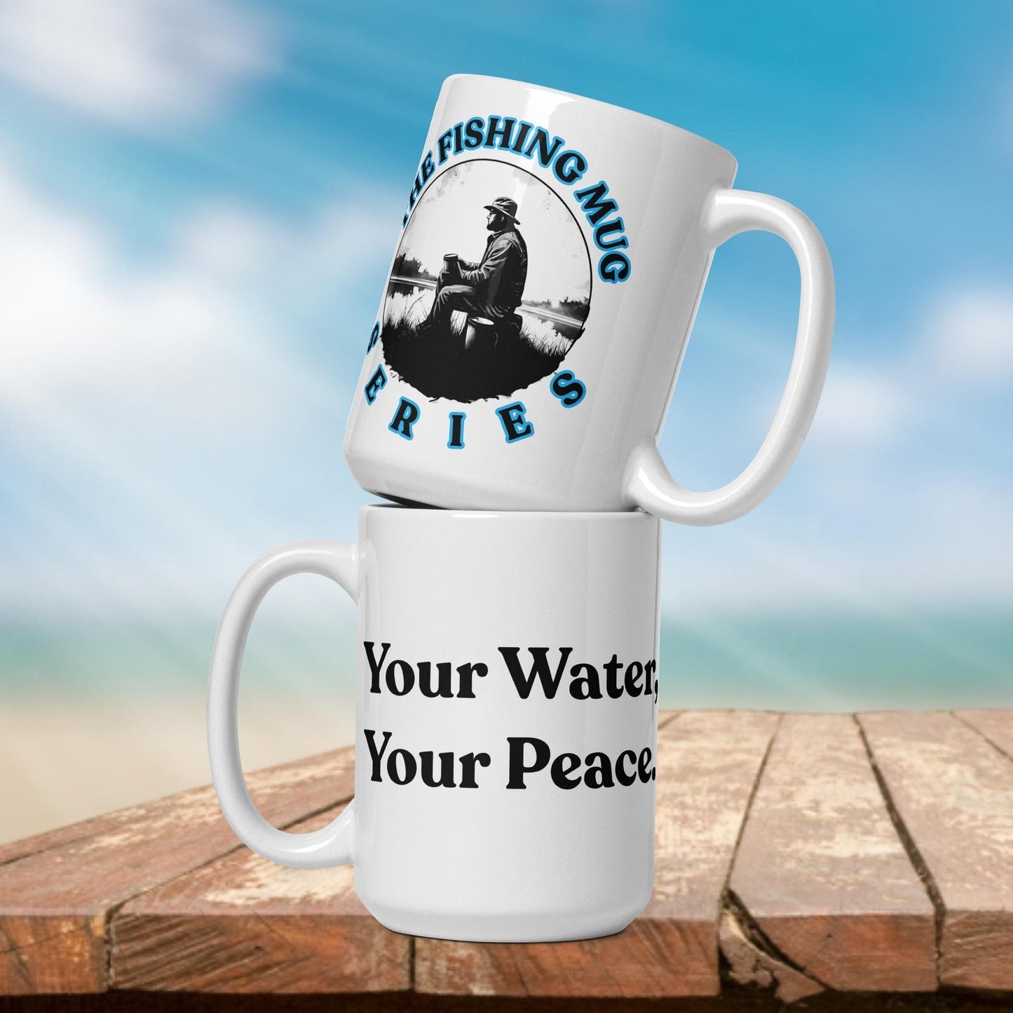 Fishing Mug: “Your Water, Your Peace.” | Angler Mug | Fishing Coffee Mug | Dad Gift - Raiden Gate Design