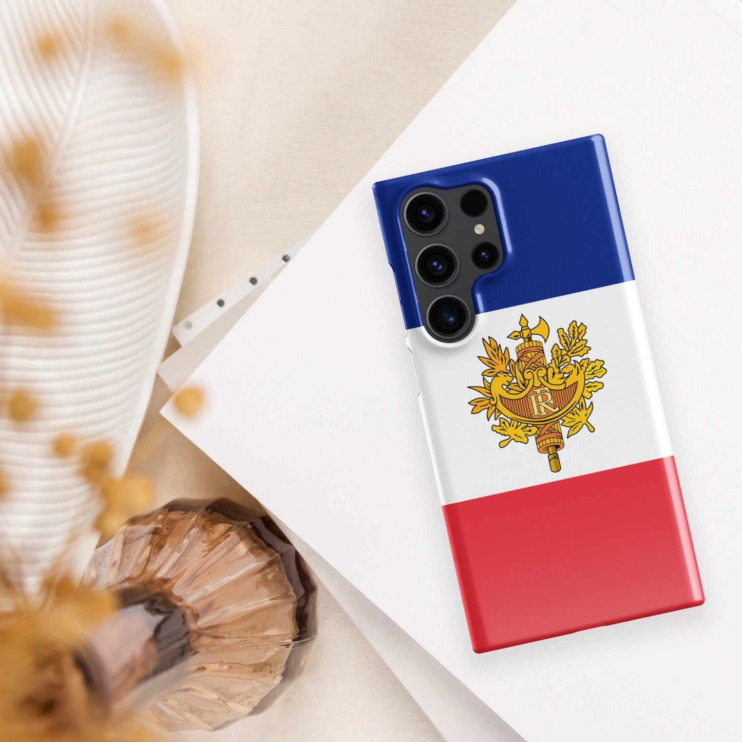 France Flag Samsung Galaxy Phone Case for Samsung S24 and Samsung S23 for Patriots - Raiden Gate Design