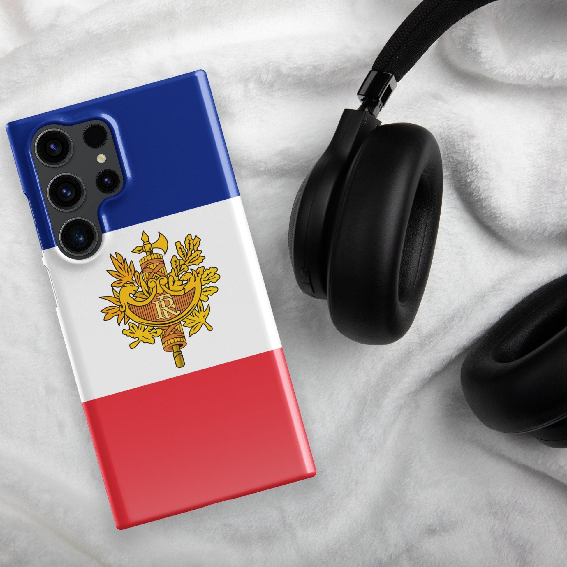 France Flag Samsung Galaxy Phone Case for Samsung S24 and Samsung S23 for Patriots - Raiden Gate Design