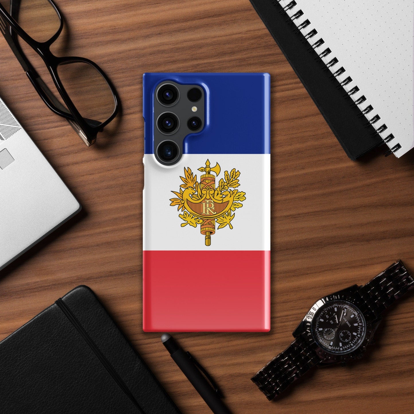 France Flag Samsung Galaxy Phone Case for Samsung S24 and Samsung S23 for Patriots - Raiden Gate Design