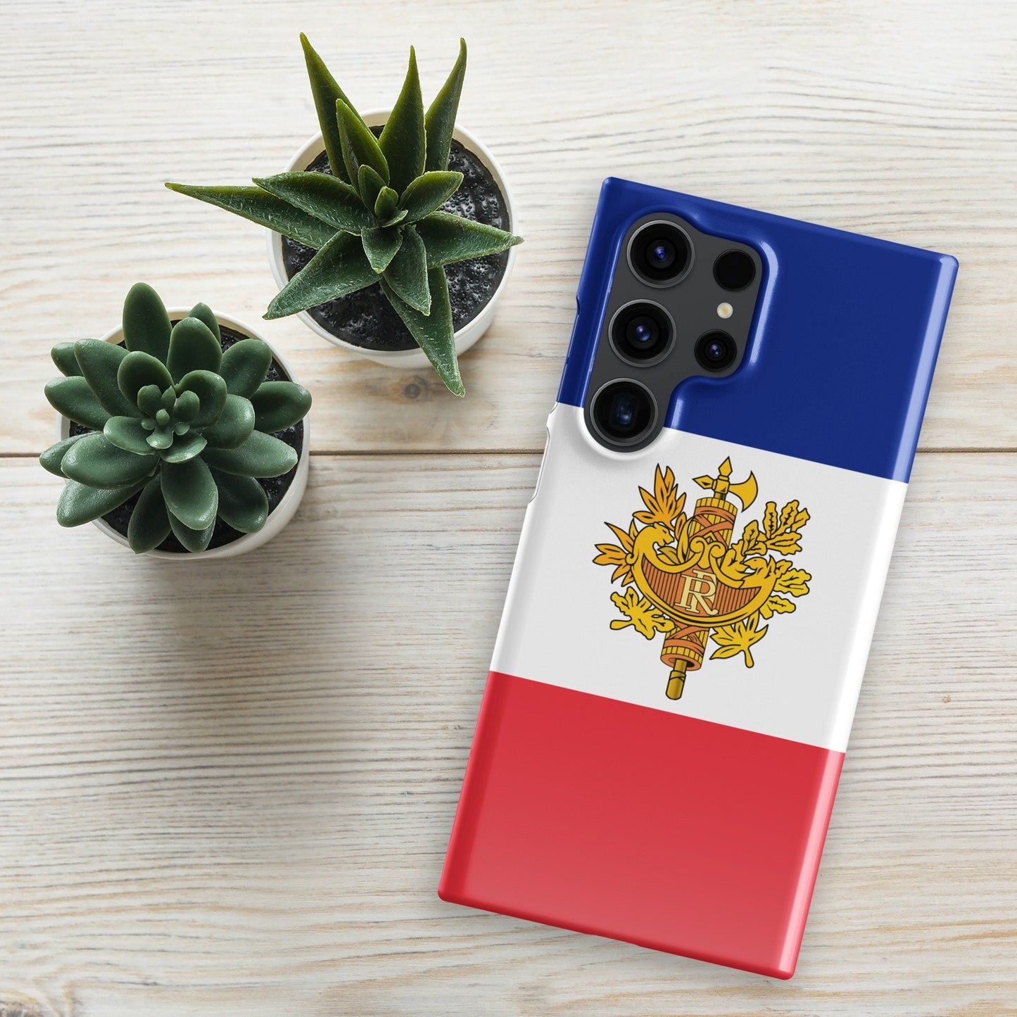 France Flag Samsung Galaxy Phone Case for Samsung S24 and Samsung S23 for Patriots - Raiden Gate Design