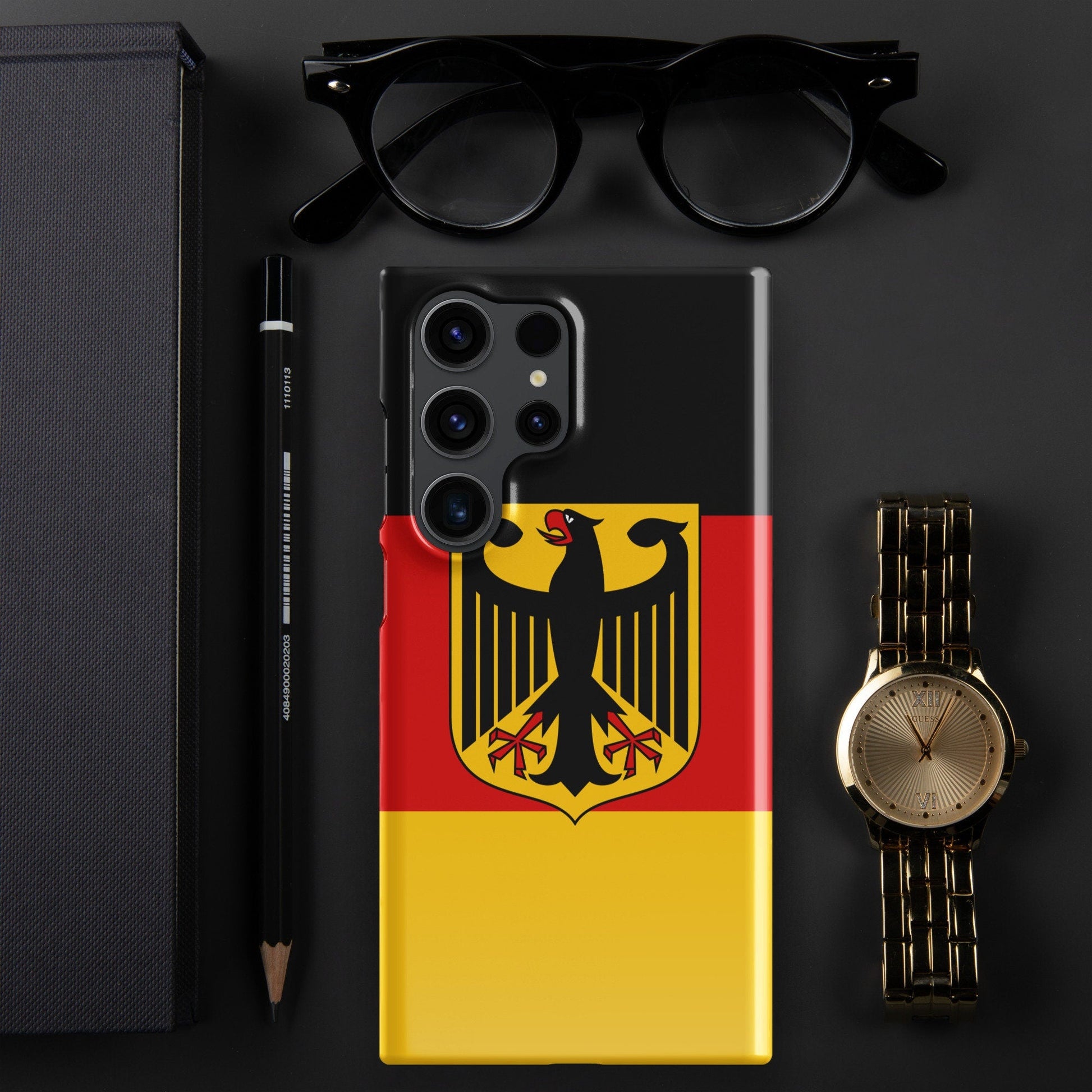 German Flag Samsung Galaxy Phone Case for Samsung S24 and Samsung S23 for Patriots - Raiden Gate Design