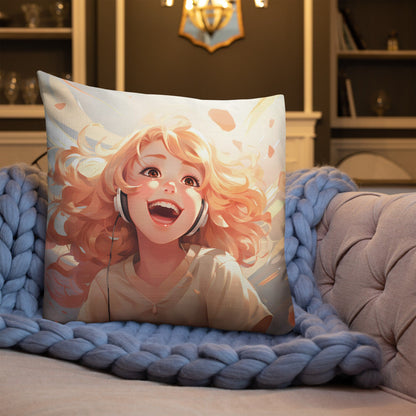 Ginger Girl | Anime Pillow | Kawaii Pillow | Decorative Pillow | Throw Pillow - Raiden Gate Design