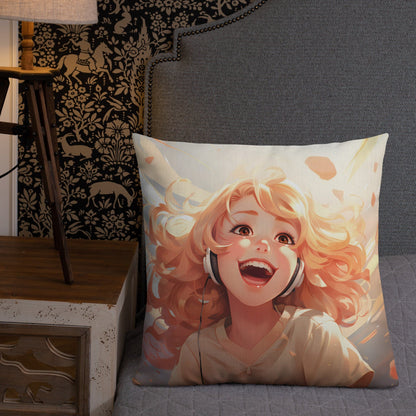 Ginger Girl | Anime Pillow | Kawaii Pillow | Decorative Pillow | Throw Pillow - Raiden Gate Design