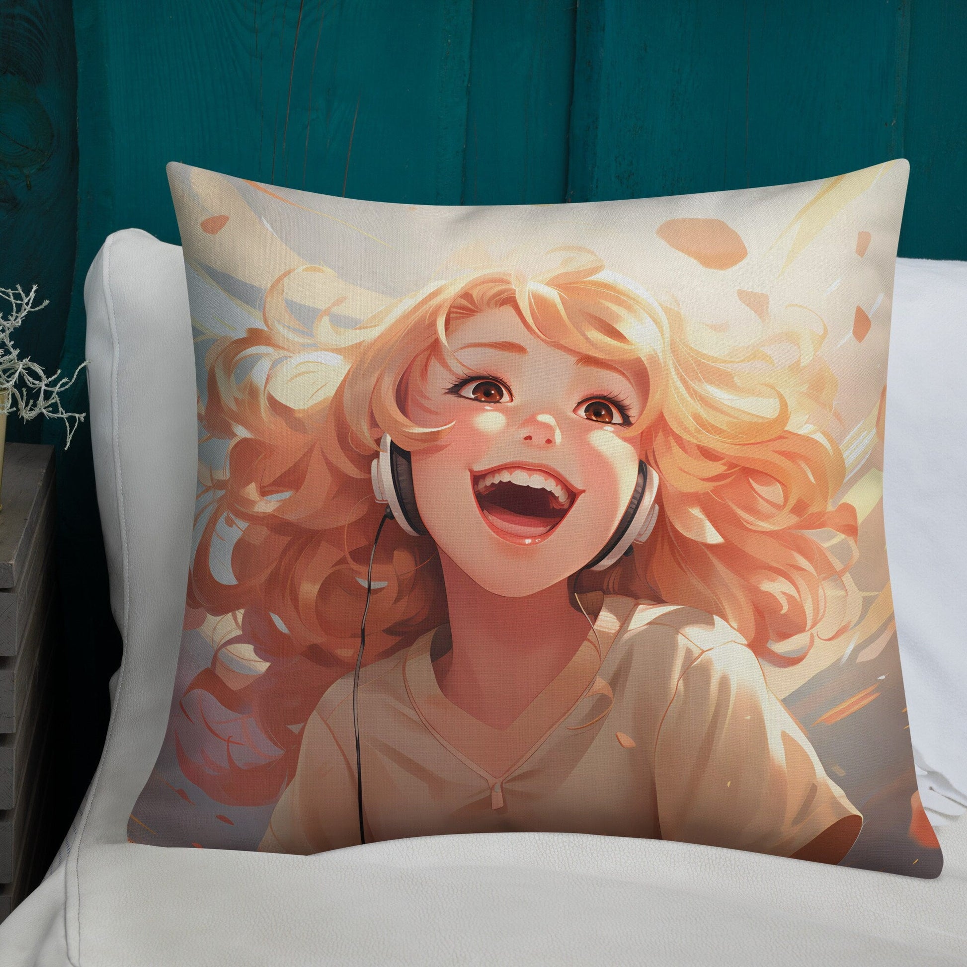 Ginger Girl | Anime Pillow | Kawaii Pillow | Decorative Pillow | Throw Pillow - Raiden Gate Design