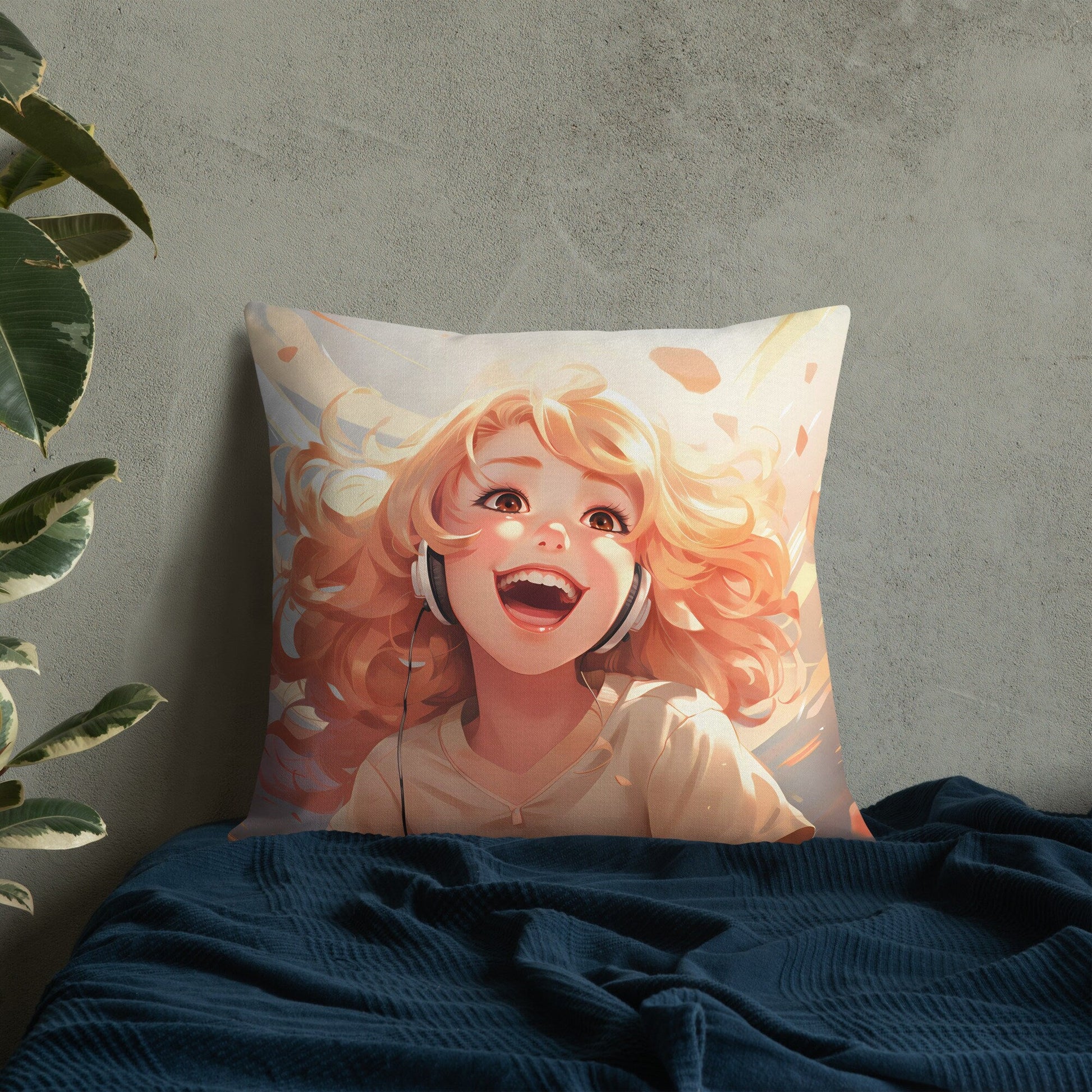 Ginger Girl | Anime Pillow | Kawaii Pillow | Decorative Pillow | Throw Pillow - Raiden Gate Design