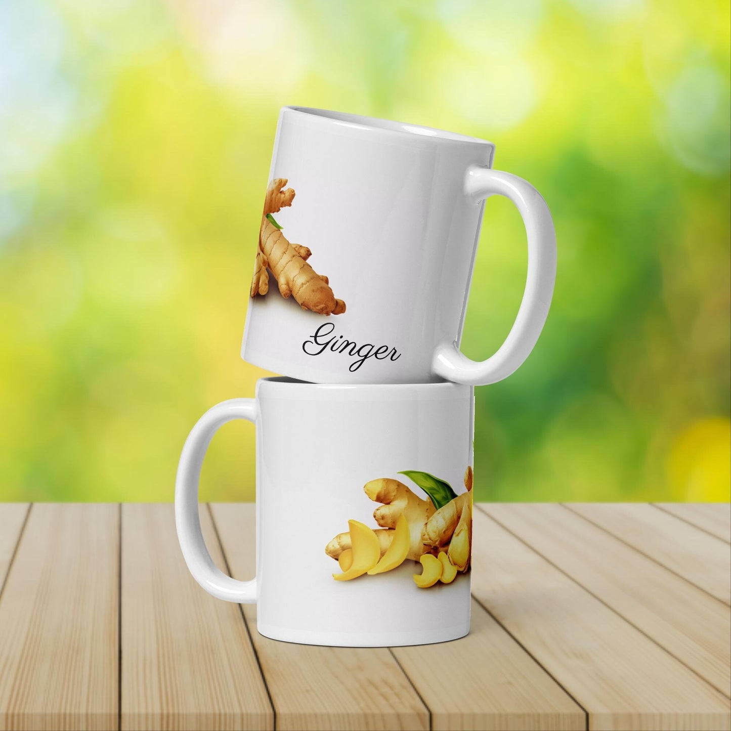 Ginger Herbal Tea Mug | Teacup | Ceramic Tea Mug | Gifts for Her Birthday Gift - Raiden Gate Design