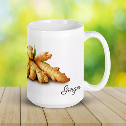 Ginger Herbal Tea Mug | Teacup | Ceramic Tea Mug | Gifts for Her Birthday Gift - Raiden Gate Design