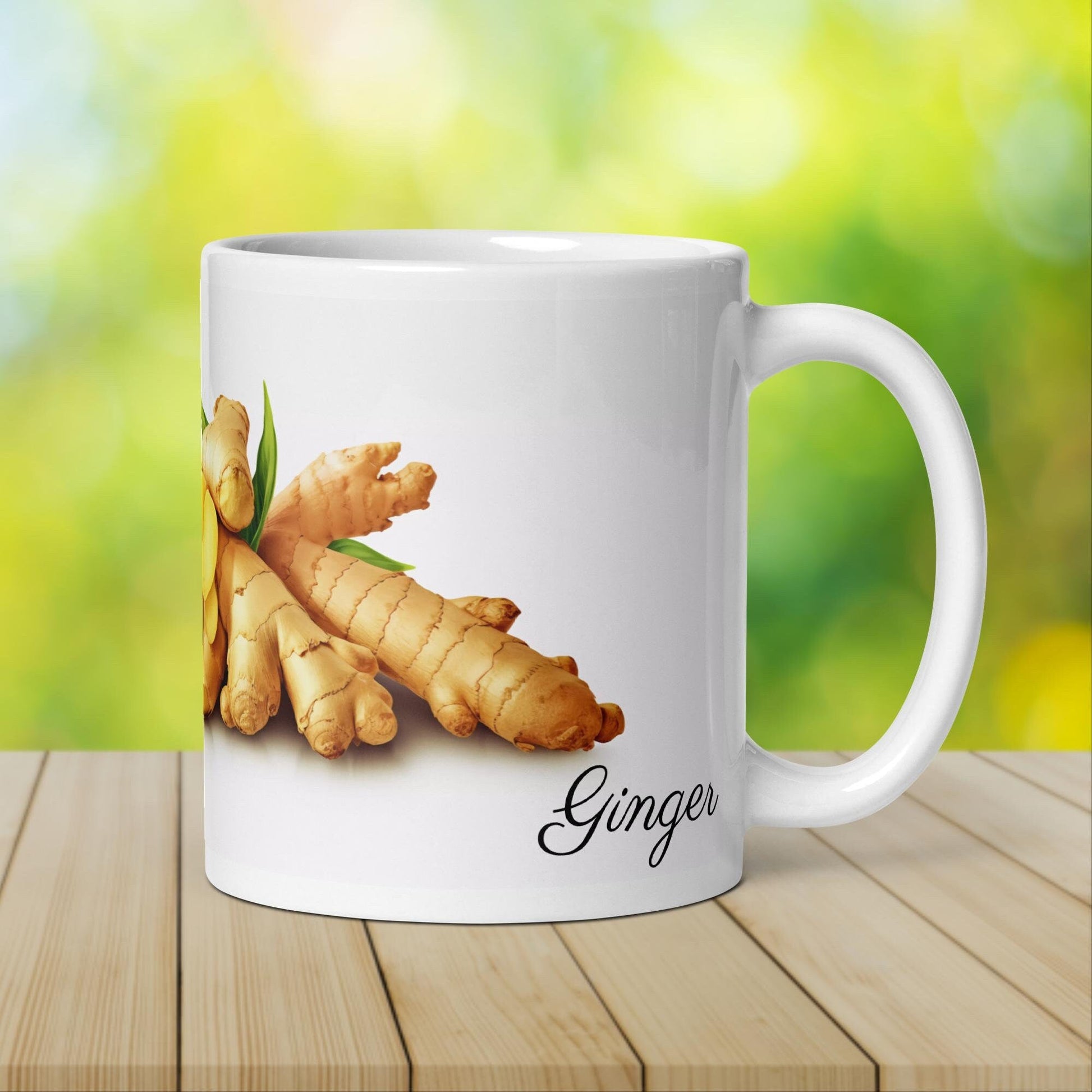 Ginger Herbal Tea Mug | Teacup | Ceramic Tea Mug | Gifts for Her Birthday Gift - Raiden Gate Design