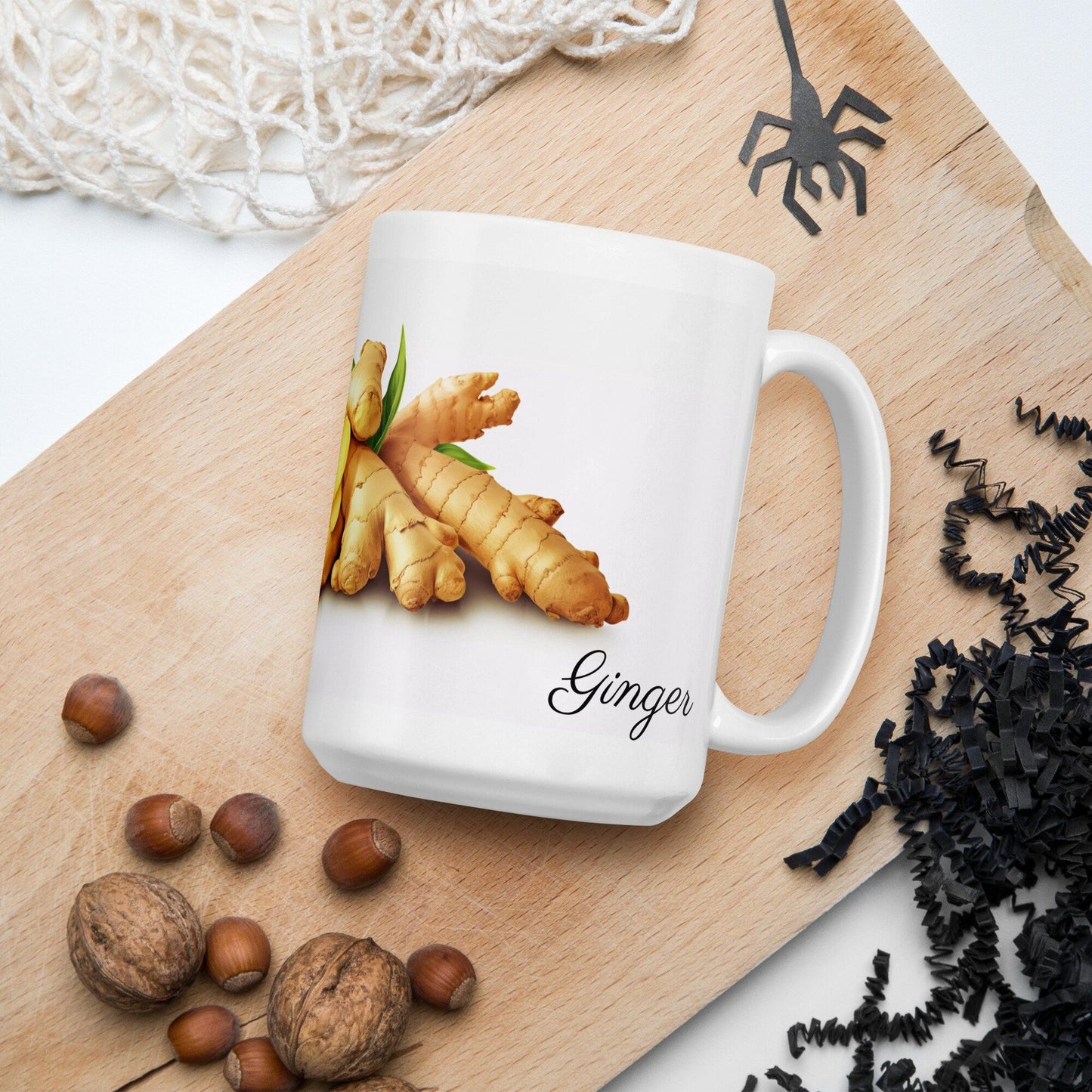 Ginger Herbal Tea Mug | Teacup | Ceramic Tea Mug | Gifts for Her Birthday Gift - Raiden Gate Design