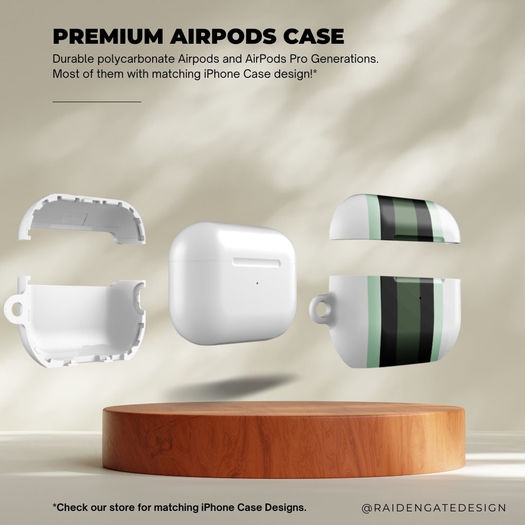 Green T - Shape Custom AirPods Pro Case | Tough AirPods Case - Raiden Gate Design