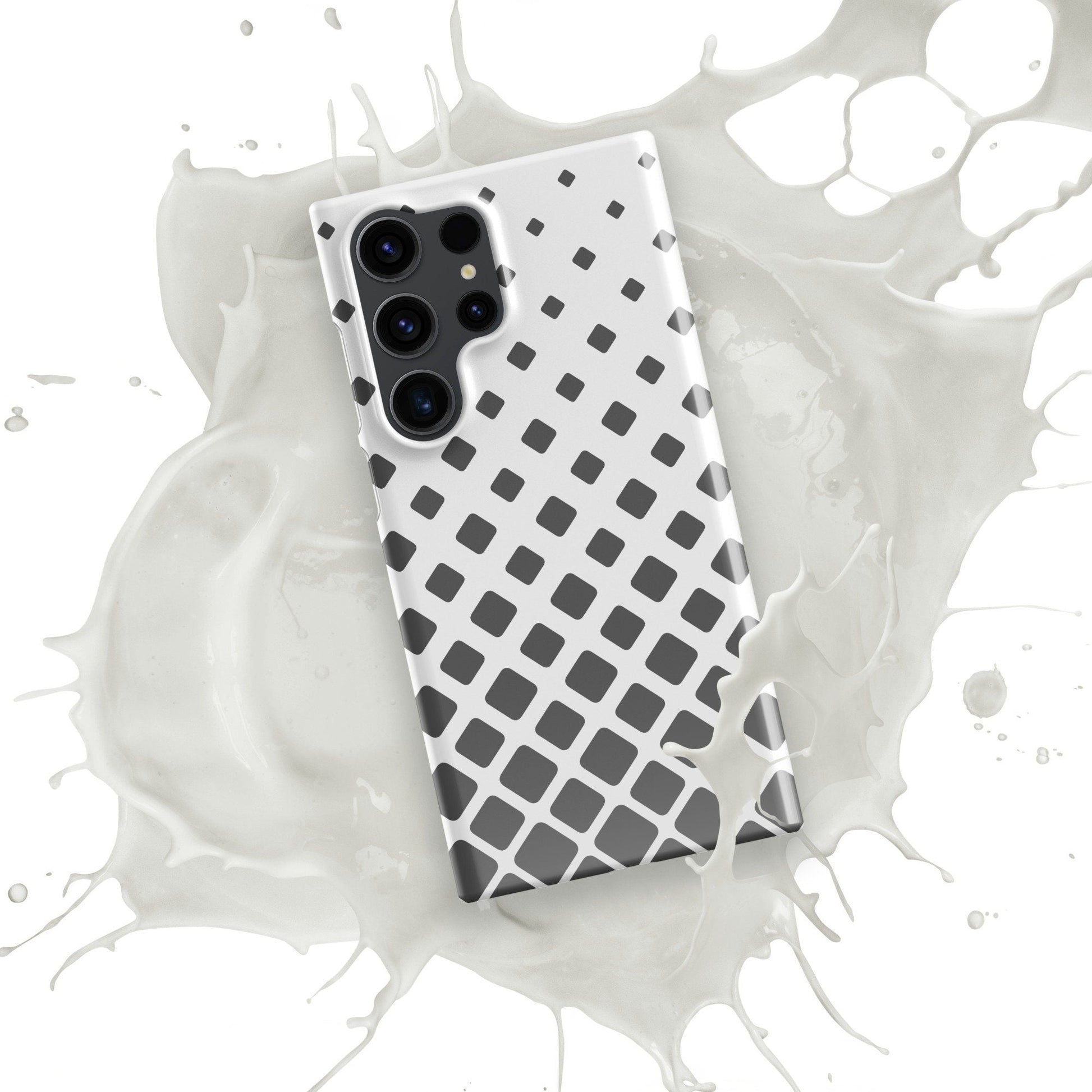 Grey Squares Samsung Galaxy S24 Ultra Case - Ascending Pattern Stylish Protection - Raiden Gate Design