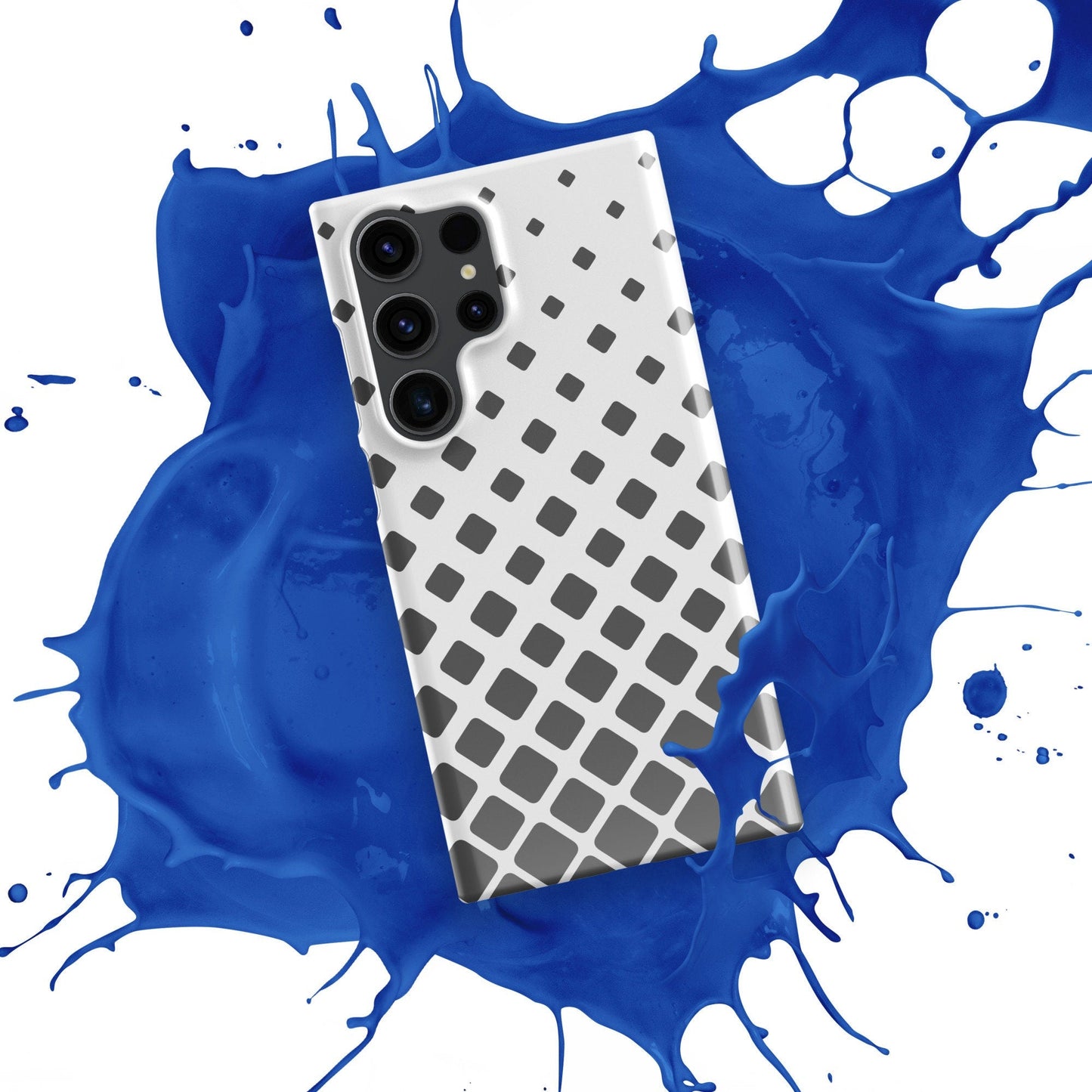 Grey Squares Samsung Galaxy S24 Ultra Case - Ascending Pattern Stylish Protection - Raiden Gate Design