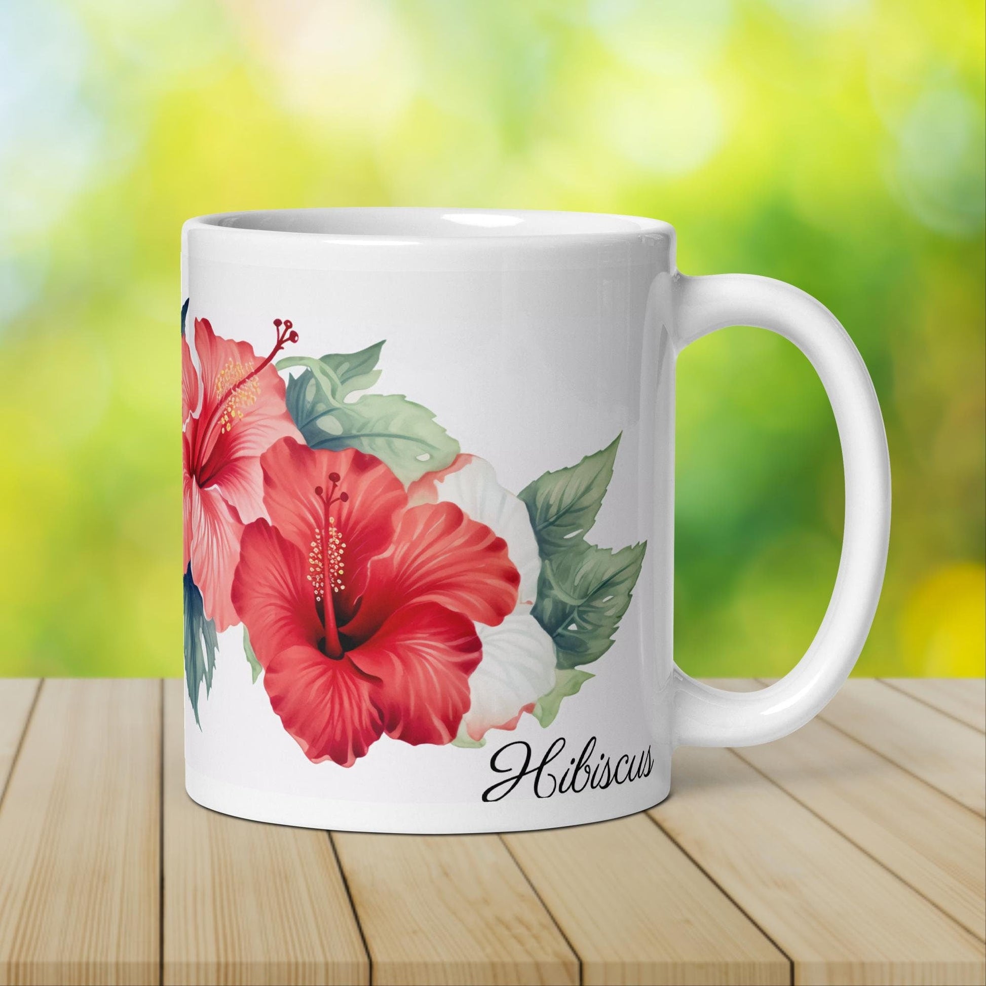 Hibiscus Herbal Tea Mug | Teacup | Ceramic Tea Mug | Gifts for Her | Birthday Gift - Raiden Gate Design