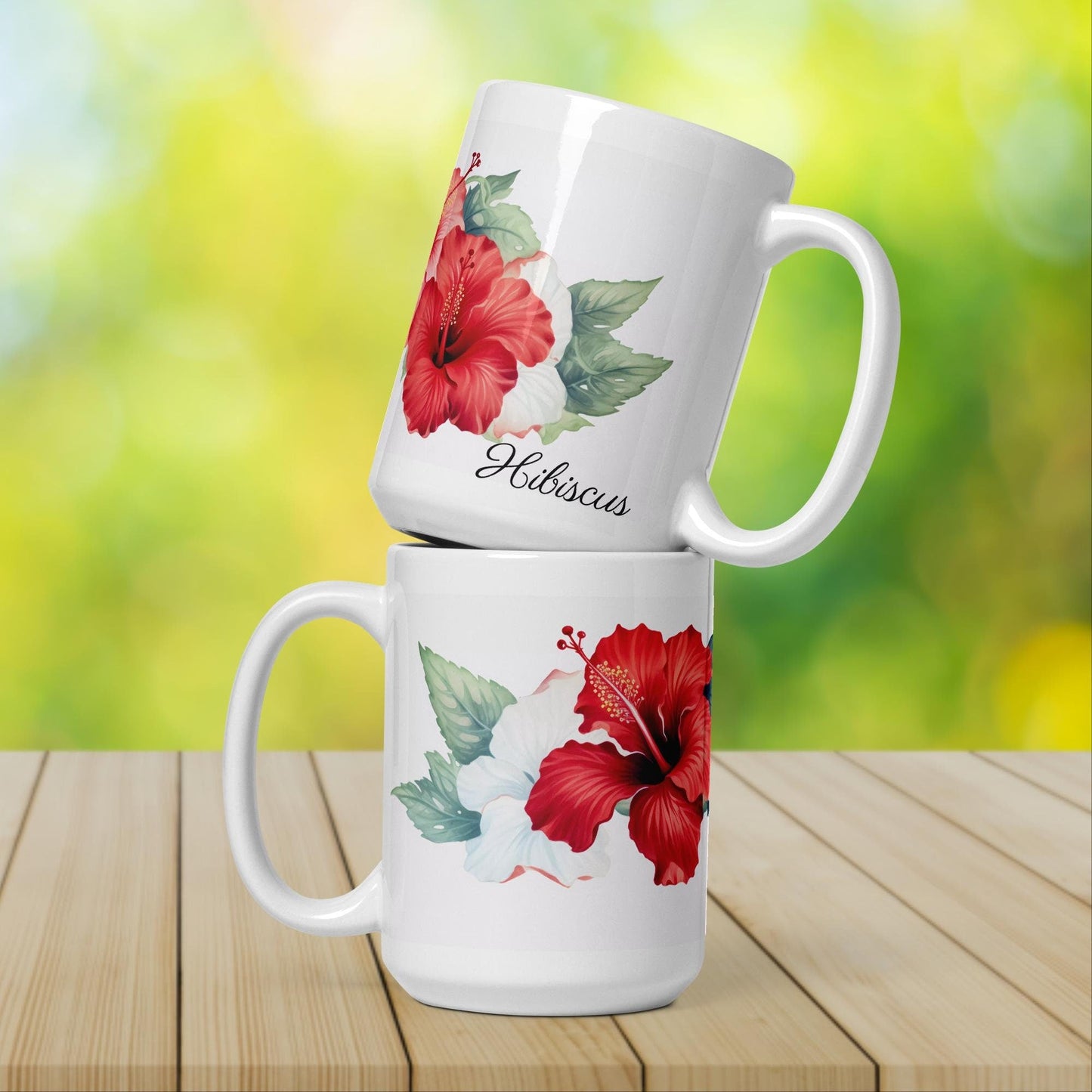 Hibiscus Herbal Tea Mug | Teacup | Ceramic Tea Mug | Gifts for Her | Birthday Gift - Raiden Gate Design