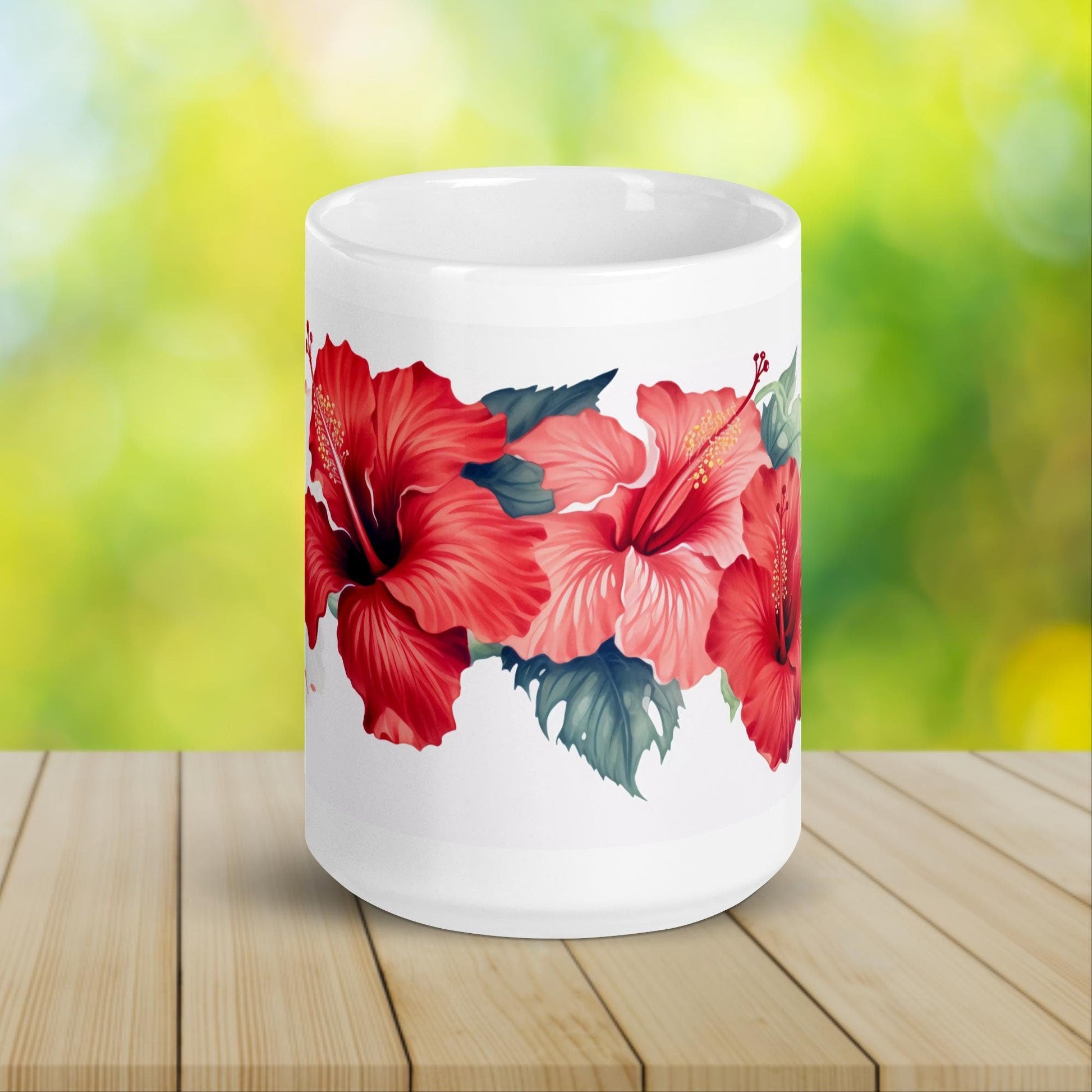 Hibiscus Herbal Tea Mug | Teacup | Ceramic Tea Mug | Gifts for Her | Birthday Gift - Raiden Gate Design