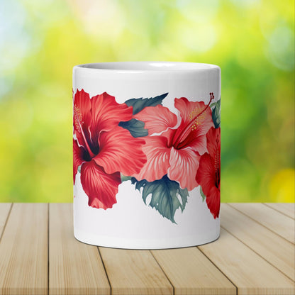 Hibiscus Herbal Tea Mug | Teacup | Ceramic Tea Mug | Gifts for Her | Birthday Gift - Raiden Gate Design