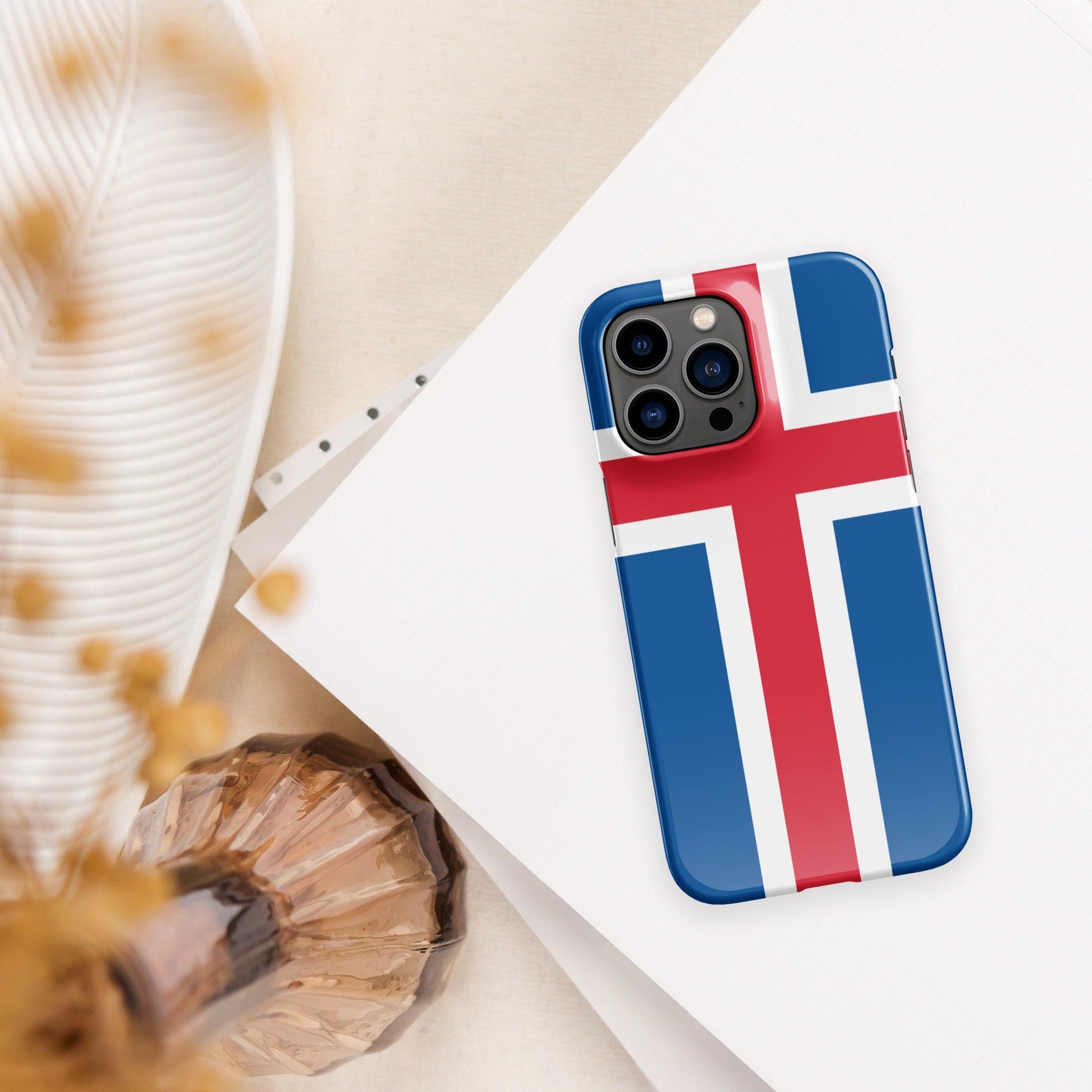 Iceland Flag | Aesthetic Phone Case | iPhone 15 Pro Max | Patriotic Phone Case | Tough Case - Raiden Gate Design