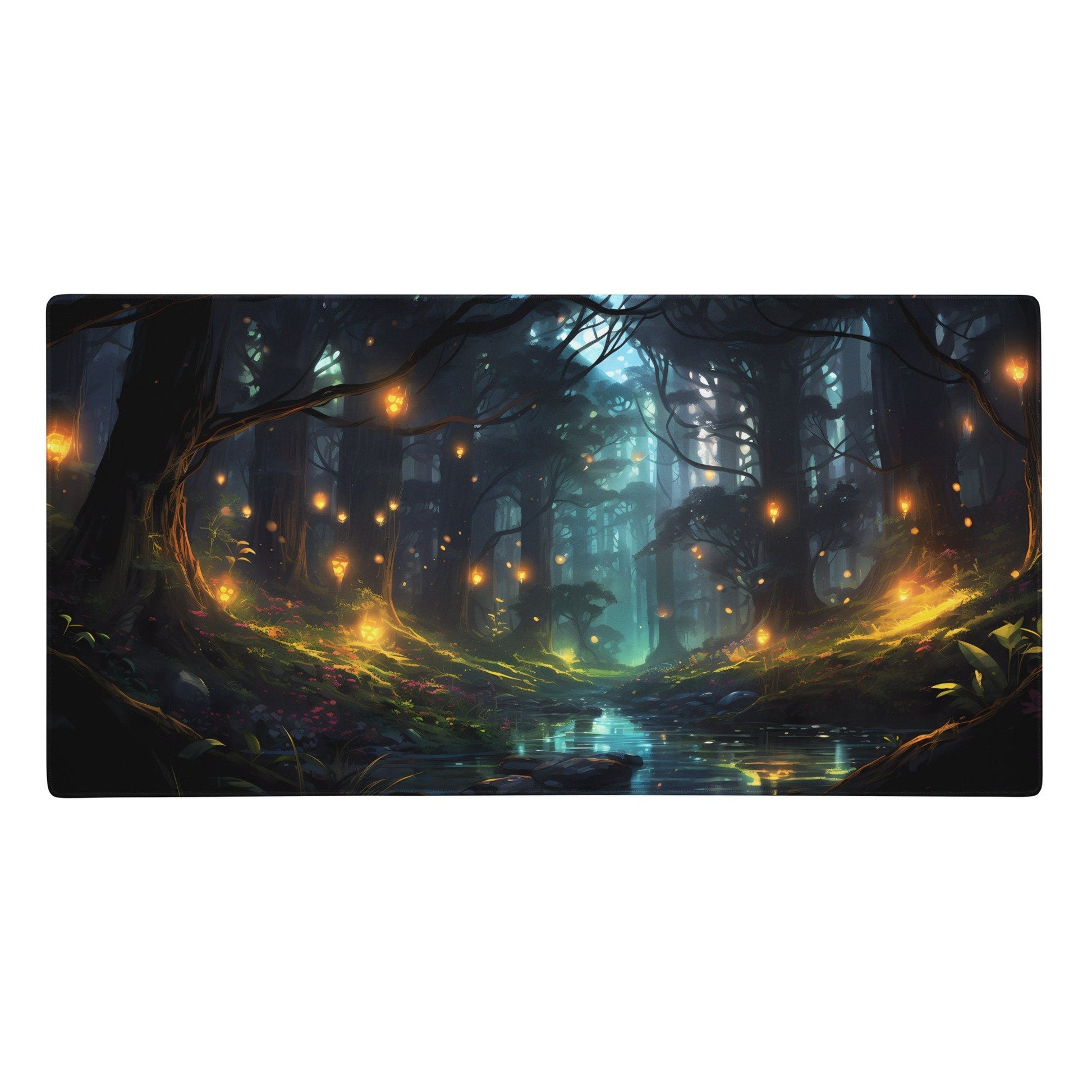 Imaginary Forest Anime Gaming Mousepad | Anime Desk Mat | Anime Gamer Gift | Desk Accessories | Large Mouse Pad - Raiden Gate Design