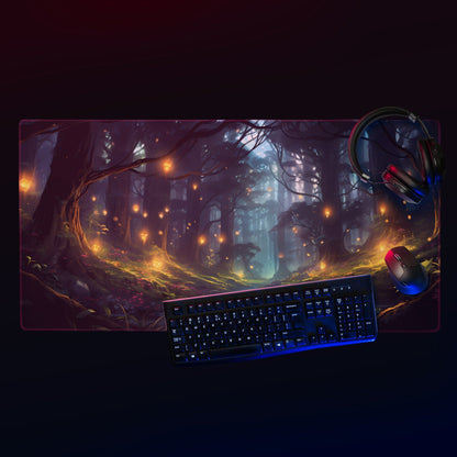 Imaginary Forest Anime Gaming Mousepad | Anime Desk Mat | Anime Gamer Gift | Desk Accessories | Large Mouse Pad - Raiden Gate Design