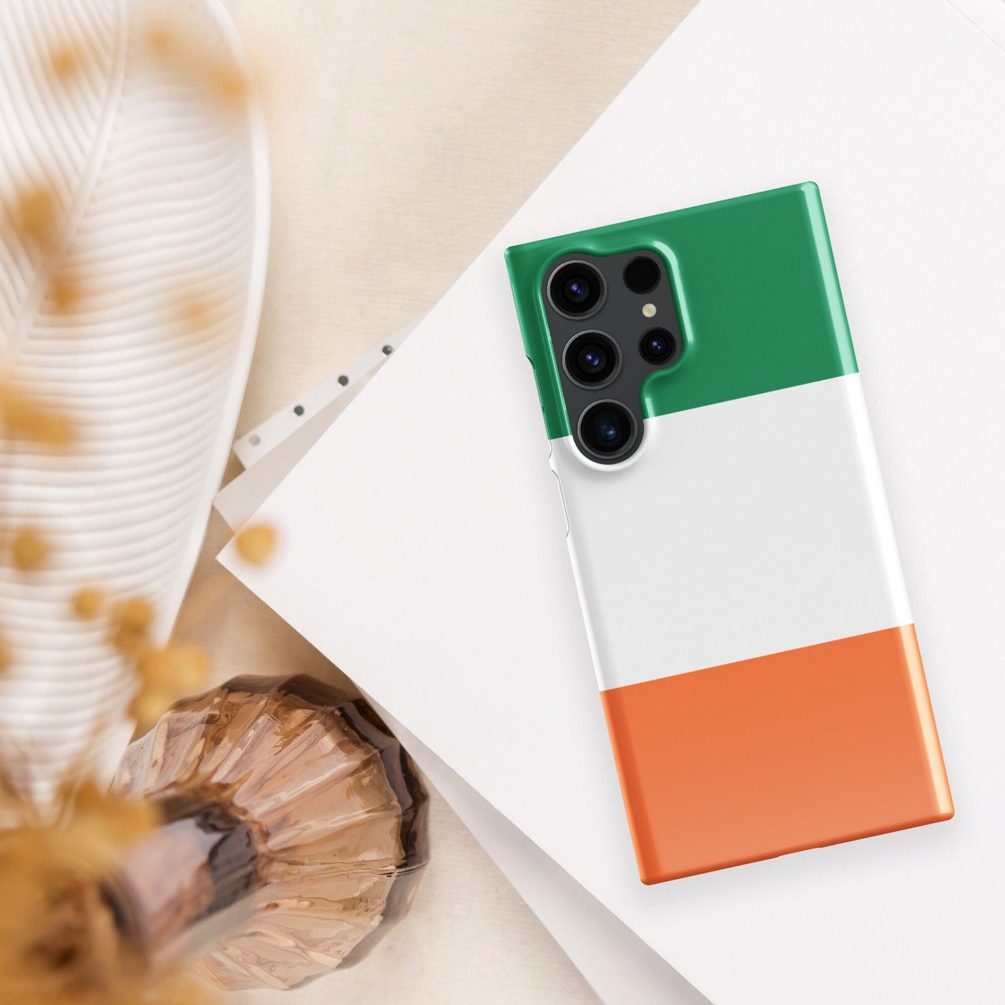 Ireland Flag Samsung Galaxy Phone Case for Samsung S24 and Samsung S23 for Patriots - Raiden Gate Design