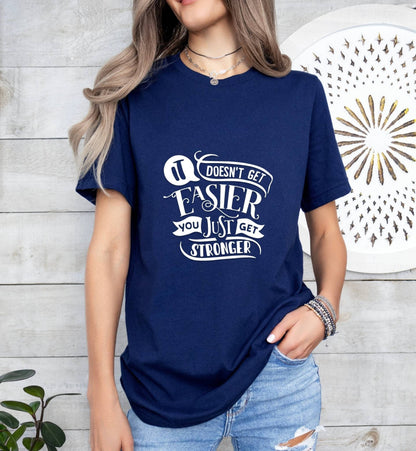 It Doesn't Get Easier Catholic Boho Church Shirt with Inspirational Bible Verse - Jesus Faith Religious - Raiden Gate Design