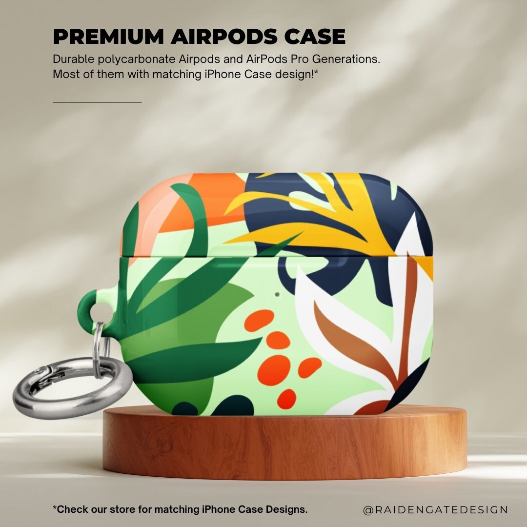 Jungle Delicate Flowers Custom AirPods Pro Case | Tough AirPods Case - Raiden Gate Design