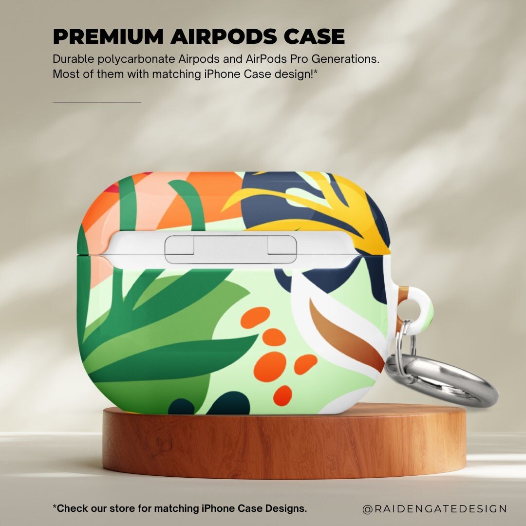 Jungle Delicate Flowers Custom AirPods Pro Case | Tough AirPods Case - Raiden Gate Design