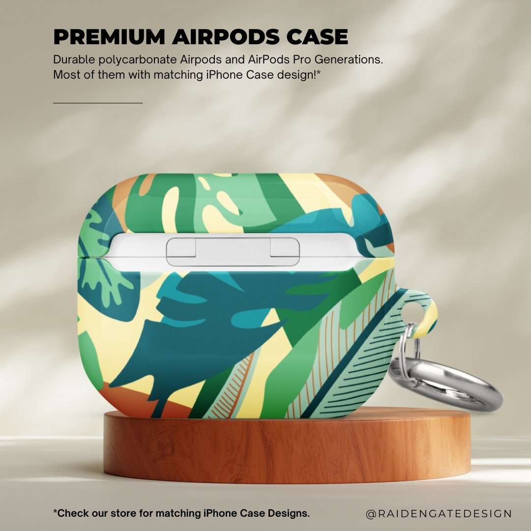 Jungle Flowers Custom AirPods Pro Case | Tough AirPods Case - Raiden Gate Design