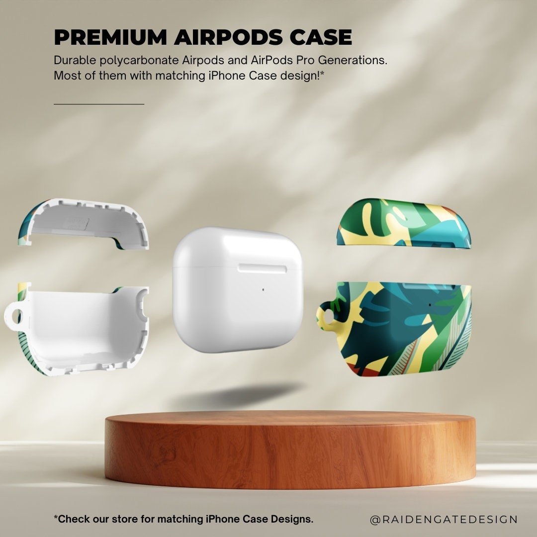 Jungle Flowers Custom AirPods Pro Case | Tough AirPods Case - Raiden Gate Design