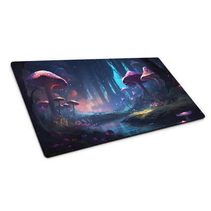 Kawaii Anime Style Purple Mushroom Forest Gaming Mousepad | Desk Mat | Large Mouse Pad - Raiden Gate Design