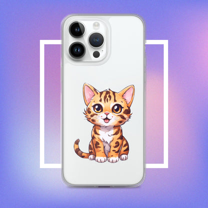 Kawaii Cat Clear iPhone Case - iPhone Case - Raiden Gate Design