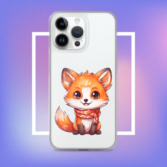 Kawaii Fox Clear iPhone Case - iPhone Case - Raiden Gate Design