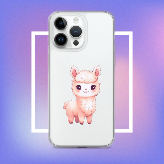 Kawaii Lama Clear iPhone Case - iPhone Case - Raiden Gate Design