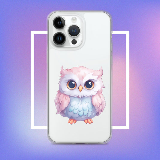 Kawaii Owl Clear iPhone Case - iPhone Case - Raiden Gate Design