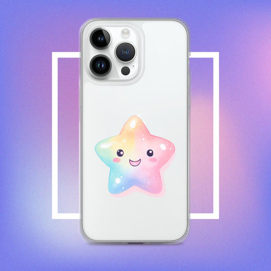 Kawaii Star Clear iPhone Case - iPhone Case - Raiden Gate Design