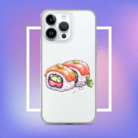 Kawaii Sushi Clear iPhone Case - iPhone Case - Raiden Gate Design