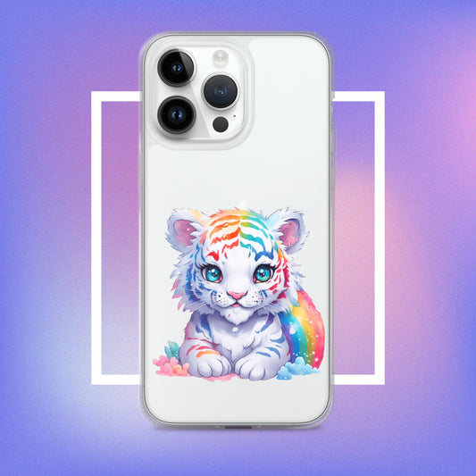 Kawaii Tiger Clear iPhone Case - iPhone Case - Raiden Gate Design