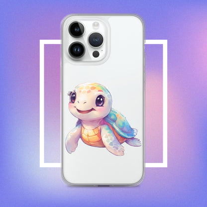 Kawaii Turtle Clear iPhone Case - iPhone Case - Raiden Gate Design