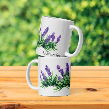 Lavender Herbal Tea Mug | Teacup | Ceramic Tea Mug | Gifts for Her | Birthday Gift - Raiden Gate Design