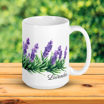 Lavender Herbal Tea Mug | Teacup | Ceramic Tea Mug | Gifts for Her | Birthday Gift - Raiden Gate Design